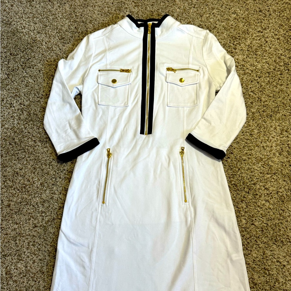 Boston Proper Nautical Chic Zip Dress - S